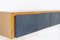 Italian Walnut and Blue Fabric Wall Console by Melchiorre Bega, Image 4
