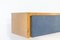 Italian Walnut and Blue Fabric Wall Console by Melchiorre Bega, Image 10