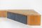 Italian Walnut and Blue Fabric Wall Console by Melchiorre Bega, Image 2
