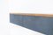 Italian Walnut and Blue Fabric Wall Console by Melchiorre Bega 6