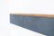 Italian Walnut and Blue Fabric Wall Console by Melchiorre Bega, Image 6