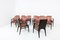 Italienische Stühle aus Holz & rosafarbenem Satin für Marine-Möbel, 12er Set 2