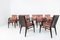 Italienische Stühle aus Holz & rosafarbenem Satin für Marine-Möbel, 12er Set 4