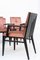 Italian Wood and Pink Satin Chairs for Naval Furnishings, Set of 12 18