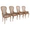 Italian Imitation Bamboo and Rattan Chairs by Giorgetti, Set of 4 1