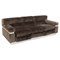 Italienisches Sofa aus braunem Samt & Stahl von Vittorio Introini 1