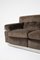 Italienisches Sofa aus braunem Samt & Stahl von Vittorio Introini 8