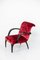 Fauteuils en Velours Rouge et Bois par Gilbert Rohde, Etats-Unis, Set de 2 11