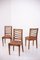 Louis XVI Wood and White and Red Silk Chairs, Set of 4 18