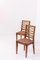 Louis XVI Wood and White and Red Silk Chairs, Set of 4 4