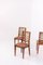 Louis XVI Wood and White and Red Silk Chairs, Set of 4 3