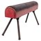 Italian Red Leather and Iron Gymnastic Horse 1