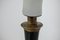 Large Italian Opal Glass and Wood and Brass Table Lamp, Image 6