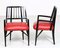 Chairs in Black Lacquered Wood by Paul Laszlo, 1950s, Set of 4 4