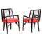 Stühle aus schwarz lackiertem Holz von Paul Laszlo, 1950er, 4er Set 1