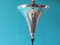 Lámpara colgante danesa de metal y vidrio acrílico, años 70, Imagen 5