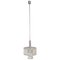 Mid-Century Italian Pendant Lamp in Nickel-Plated and Glass, 1960s, Image 1