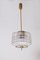 Lámpara de araña italiana de cristal de Bohemia y latón, años 60, Imagen 7