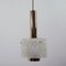 Mid-Century Ice Glass & Brass Pendant by JT Kalmar 1