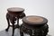 Chinesische Vasenhalter aus ebonisiertem Holz mit Marmorplatte, 3er Set 6