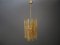 Mid-Century Chandelier in Gilded Glass from Venini, 1950s 5