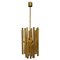 Mid-Century Chandelier in Gilded Glass from Venini, 1950s 1