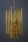 Mid-Century Chandelier in Gilded Glass from Venini, 1950s, Image 6