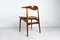 Vintage Danish Mahogany Cowhorn Chairs, 1940s, Set of 6 14