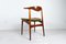 Vintage Danish Mahogany Cowhorn Chairs, 1940s, Set of 6, Image 14