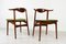Vintage Danish Mahogany Cowhorn Chairs, 1940s, Set of 6 11