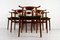 Vintage Danish Mahogany Cowhorn Chairs, 1940s, Set of 6, Image 2