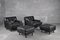 Armchairs with Square Footrest by Marco Zanuso for Arflex, 1960s, Set of 4, Image 1