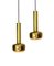 Vintage Brass Guldpendel Pendants by Vilhelm Lauritzen for Louis Poulsen, Denmark, Set of 2, Image 1