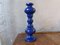 Große blaue Keramik Kerzenhalter 2