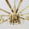 Scandinavian Brass Chandelier with 10 Glass Leaves by Carl Fagerlund for Orrefors, Sweden, 1960s 5