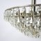 Glass and Chrome Metal Chandelier, 1960s 4