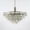 Glass and Chrome Metal Chandelier, 1960s 1