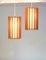 Tema Pendant Lamps in Pinewood and Linen by Ib Fabiansen for Fog & Morup, Denmark, Set of 2 16