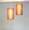Tema Pendant Lamps in Pinewood and Linen by Ib Fabiansen for Fog & Morup, Denmark, Set of 2, Image 8