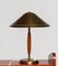 Brass and Stained Teak Table Lamp by Harald Notini for Böhlmarks, 1940s 4