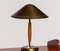 Brass and Stained Teak Table Lamp by Harald Notini for Böhlmarks, 1940s 6