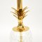 Vintage Brass & Glass Pineapple Table Lamps, Set of 2 7