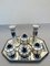 English Art Nouveau Porcelain Ensemble with Candlesticks, Lidded Bowls & Serving Plate from Royal Cauldon, Set of 8 27