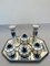 English Art Nouveau Porcelain Ensemble with Candlesticks, Lidded Bowls & Serving Plate from Royal Cauldon, Set of 8, Image 27