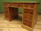 Rustic Antique Pine Pedestal Desk 9