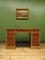 Rustic Antique Pine Pedestal Desk, Image 1