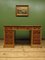 Rustic Antique Pine Pedestal Desk 11