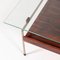 Tavolino da caffè in metallo e palissandro con ripiano in vetro di Fristho, anni '60, Immagine 5