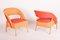 Mid-Century Czech Red & Orange Chairs, 1940s, Set of 2 3