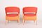 Tschechische Mid-Century Stühle in Rot & Orange, 1940er, 2er Set 4